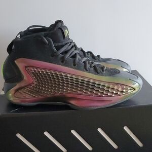 Black and Iridescent High-Top Sneakers